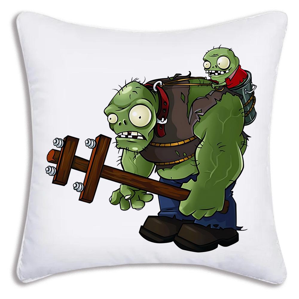 Game For Plantss Vs. Z-Zombies Pillow Covers Cartoon Sofa Decorative Home Double-sided Printing Short Plush Cute Cushion Cover