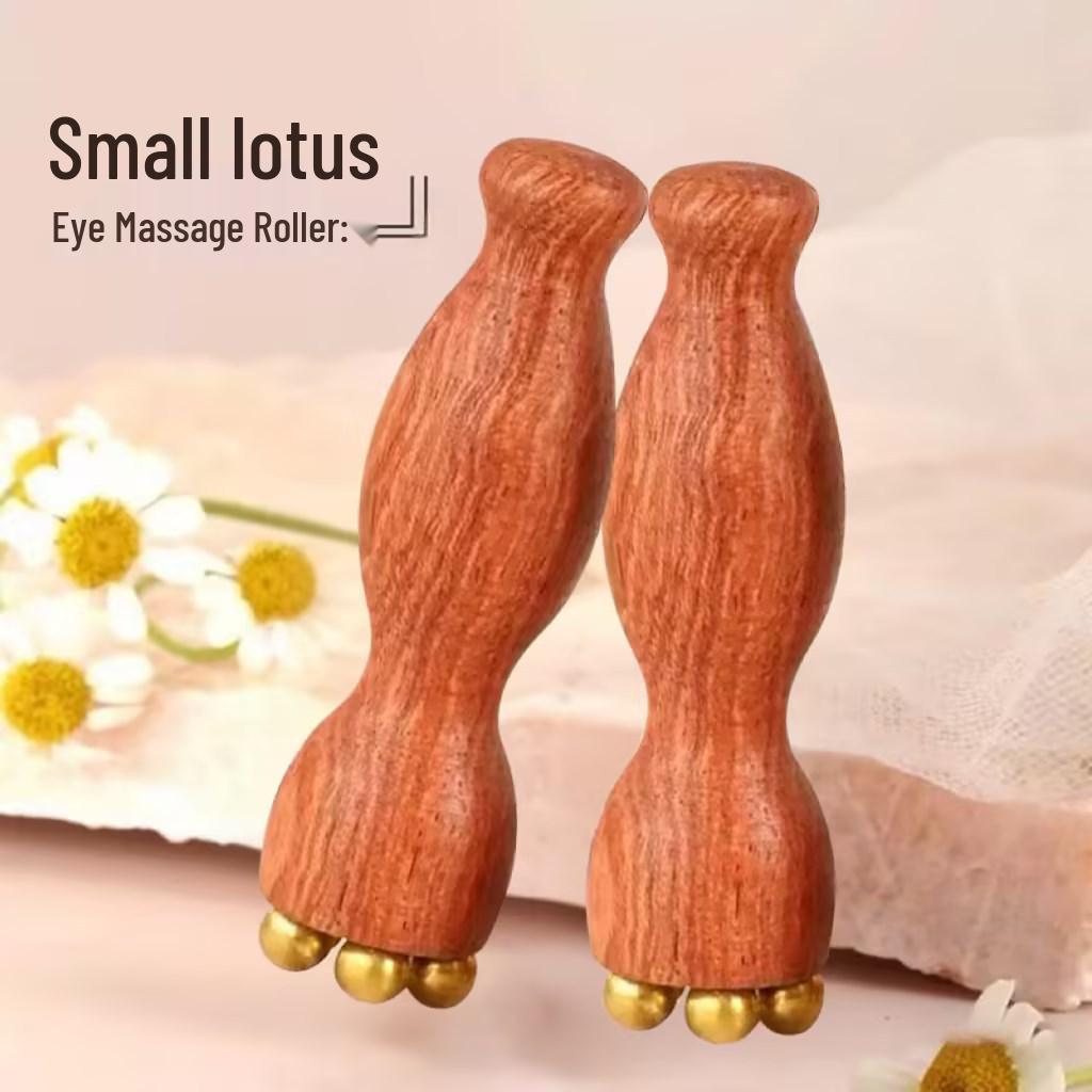 Sandalwood Lotus Copper Bead Eye Massager & Muscle Scraping Stick