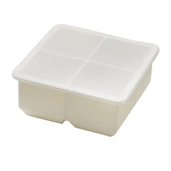Silicone Ice Cube Tray with Lid Square Food-Grade Ice Mold for Freezer S