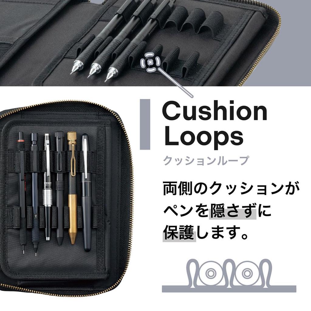 LIHIT LAB XCOA Stand Book Pencil Case, Jet Black, A3803-24