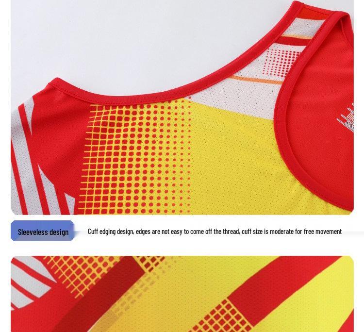 Men's and Women's Summer Running Vest and Shorts Set for Marathon Training and Fitness, Available with Custom Printing