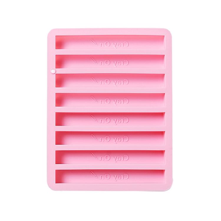 8 Cavities Silicone Chocolate Moulds Crayon Molds Semi-Cylindrical Strip Shaped