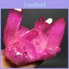 Natural Titanium Druzy Quartz Cluster Crystal Red Geode Gemstone Decor Specimen