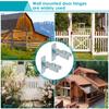 2Pcs Square Post Female Hinges 1-3/8 Inch Wall Mount Metal Gate Hinge with Bolts & Nuts  for Repairing and Replacing Fence Gate
