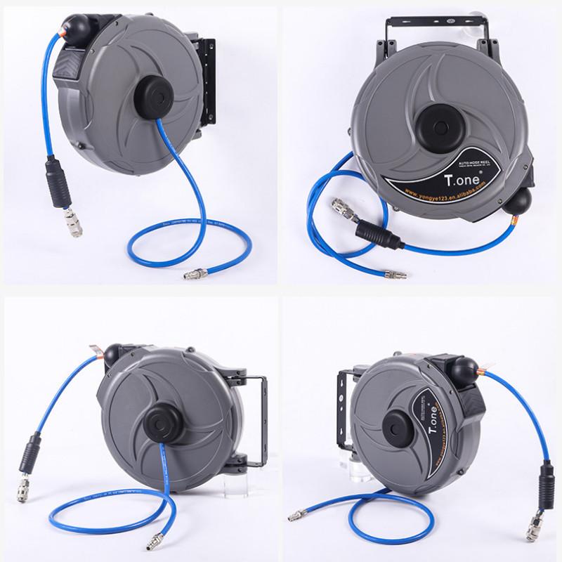 Automotive Repair Tools Automatic Retractable Hose Pipe Reel Wall Mounted Air Tube Winding Device
