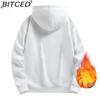 BITCED Autumn and Winter Hooded Sweatshirt Men's Hooded Warm Padded Thickened Pullover Loose Large Size Hoodie