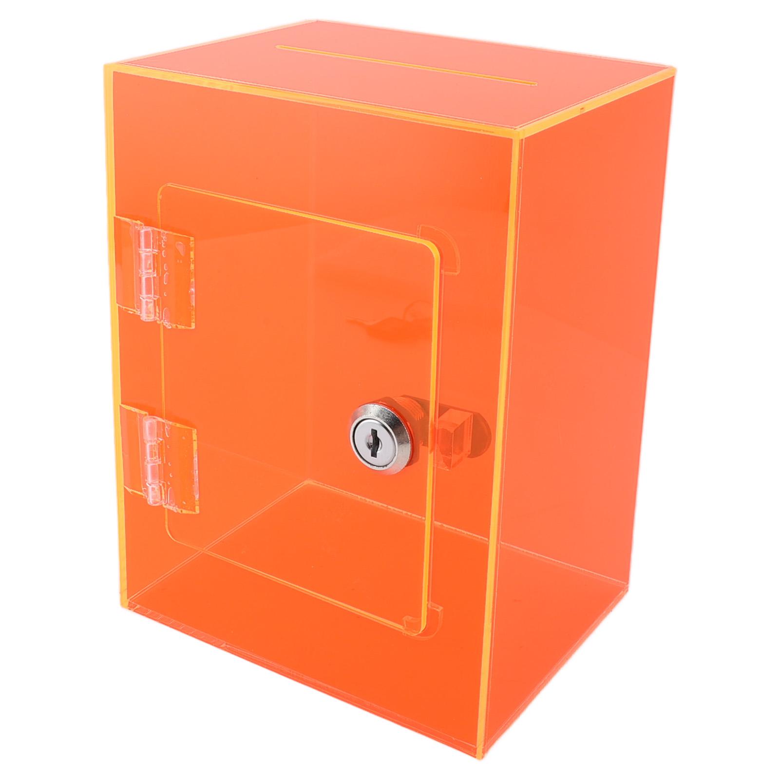 Acrylique Transparent   Tirelire pour Adultes Enfants Ouverte Grande Robuste Pot d'Épargne pour Argent Liquide   avec 2 Clés