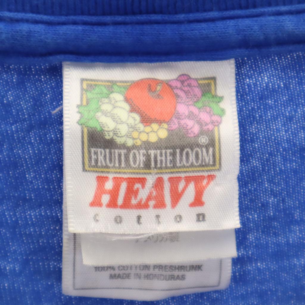 FRUIT OF THE LOOM Made In USA Back Logo Print Short Sleeve HEAVT T-shirt Men's Used
