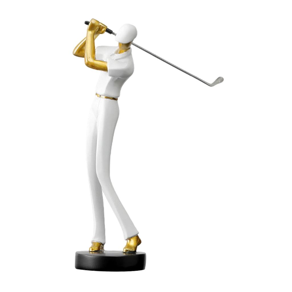 Statua Figurina da Golf Giocatore di Golf Decorazione Ornamento, Centrotavola, Scultura Artistica in Resina per Ufficio Soggiorno Regalo per Amante del Golf