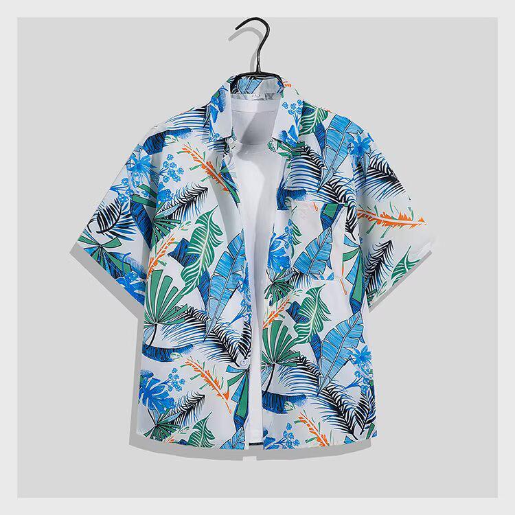 Men's Plus Size Summer Floral Shirt Set for Beach Vacation 2026