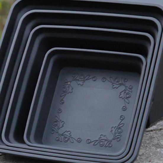 Plant Saucer Square High Density Plastic Drip Tray Indoor Outdoor Garden
