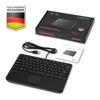 Perixx Keyboard with Touchpad Wired Mini USB Pantograph Key Equipped with 2 USB Hubs US Layout PERIBOARD-525US 28.4x18.2x2.8cm