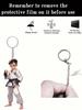 Cute 2D Taekwondo Boy Acrylic Keychain Durable Cartoon Style Key Accessories Thanksgiving and Other Perfect Gifts