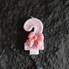 3D Birthday Candles with Pink Bow Decorations Numbers 0-9 Suitable for Birthdays Parties Festivals New Year's Celebrations