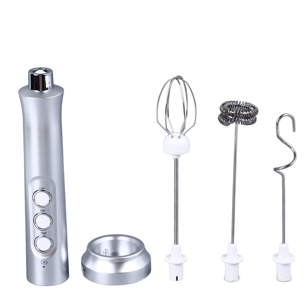 Handheld Milk Frother Foam Maker Powerful High Speed Rotation USB Rechargeable Whisk Drink Mixer