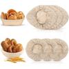 Tatuo 6 Pieces Bread Banneton Proofing Basket Liner Cloth Cover Round Brotform Liner Baking Dough Bread Baking Supplies(10 Inch Oval, 9 Inch Round)