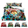 Cartoon Roblox Minecraft Digital Print Bedding Set High-quality Cartoon Style White Color