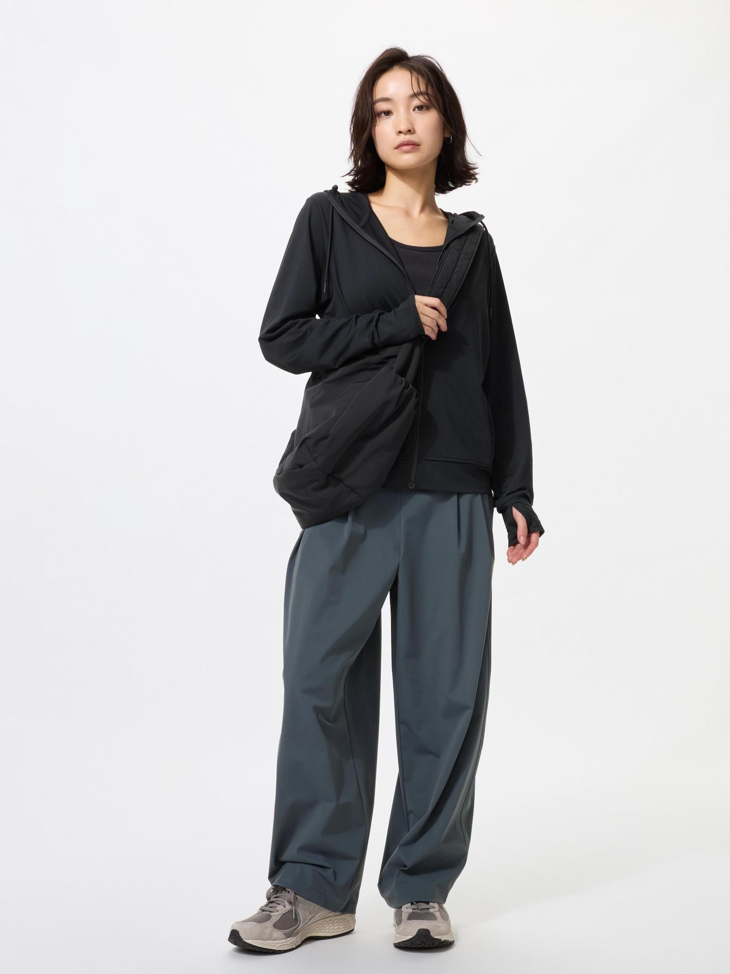 

Uniqlo Japan Ultra Stretch Active Широкие брюки Короткая длина 08 DARK GRAY/XS