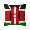 Kenya Flag Square Kenyan Patriotic Pillowcase Cushion Comfort Throw Pillow Sofa Cushions Used for Home Bedroom Living Room