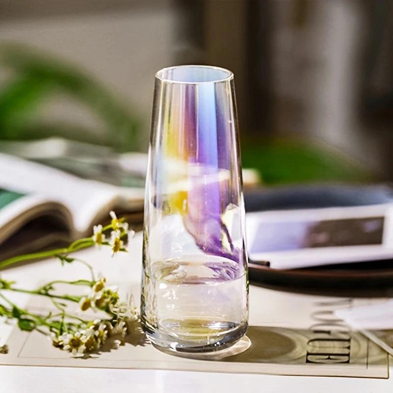 1 Simple Solid Color Glass Vase, Spring and Summer Home Decoration, St. Patrick's Day Easter Decoration