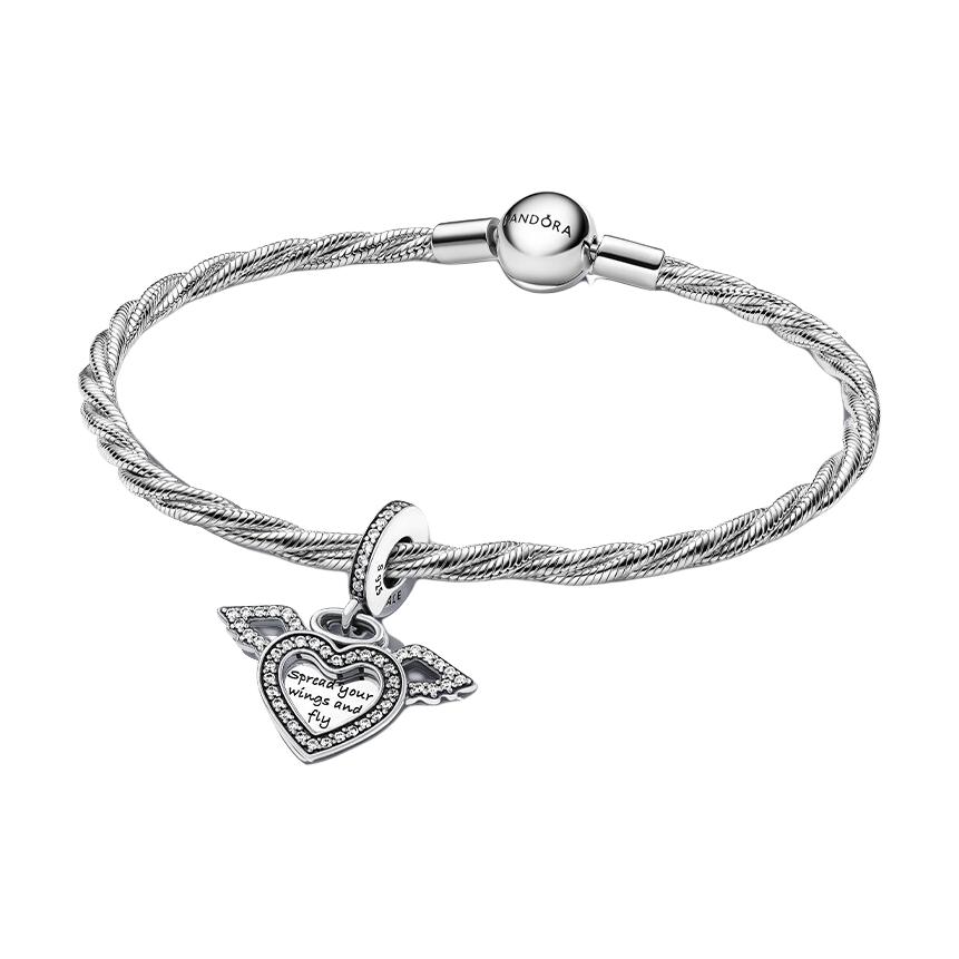 Pandora Heart Delicate 925 Silver Bracelet Women bracelet ZT3118 Box,17