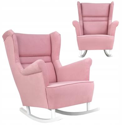 Zoja Rocking Chair, Scandinavian, Powder Pink Pastel