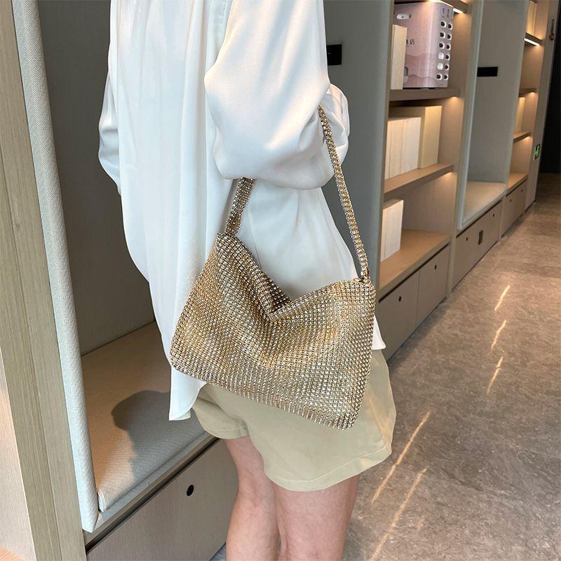 Sparkling Handmade Diamond Encrusted Diamond Bag, Sequins Full of Diamonds Man-made Rhinestone Dumpling Bag, Fashion High Class Women's Bag