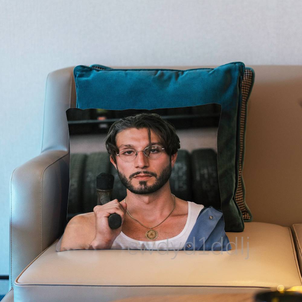 

BBno Check Pillow Case Short Plush Sofa Decorative Gift Home Doublesided Printing Cushion 30x30cm