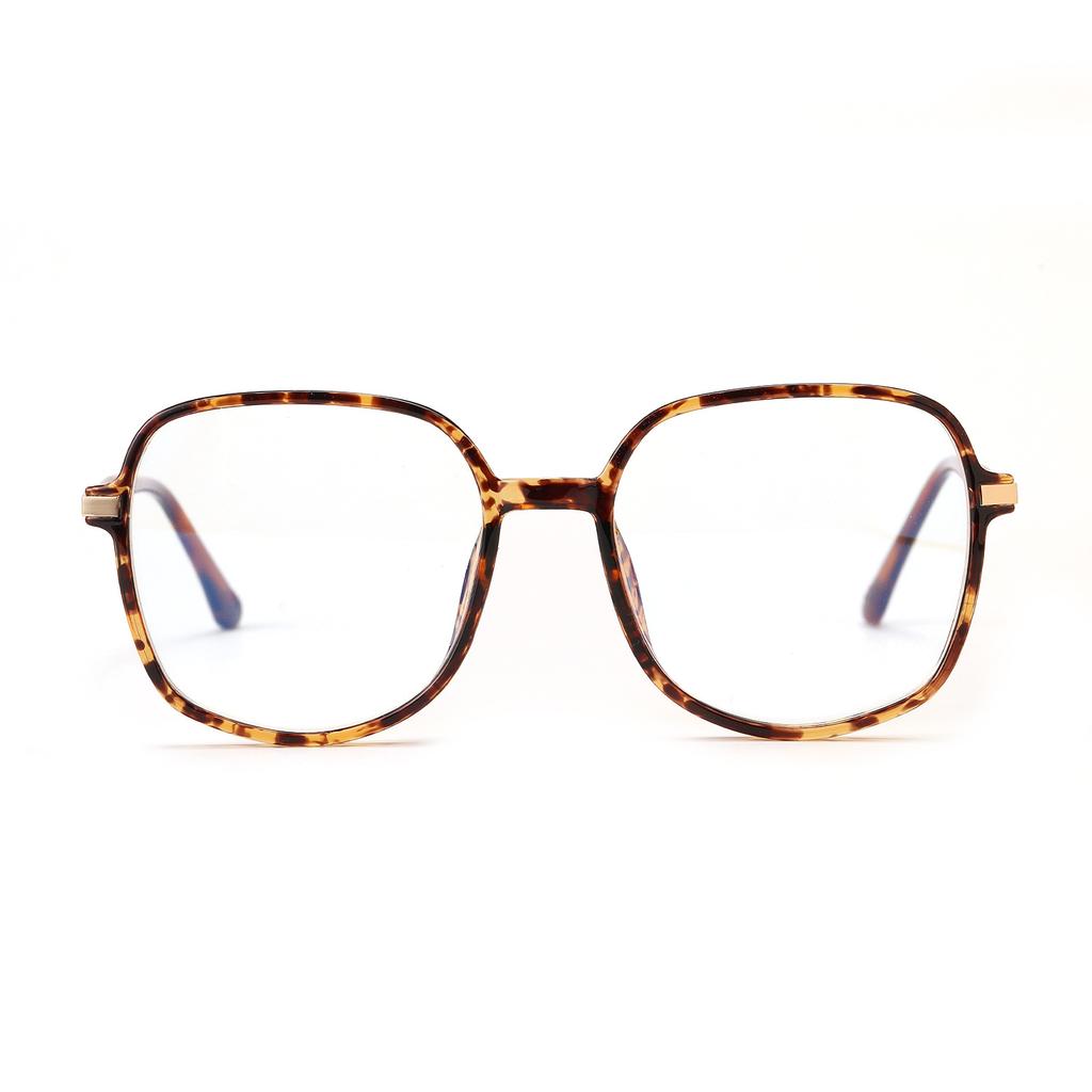 Glasses Tr75207 Retro Square Large Frame Student Flat Mirror