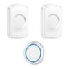 Wireless Pet Doorbell with Touch Button - Training Tool for Cats and Dogs, Includes 1 Transmitter and 2 Receivers.
