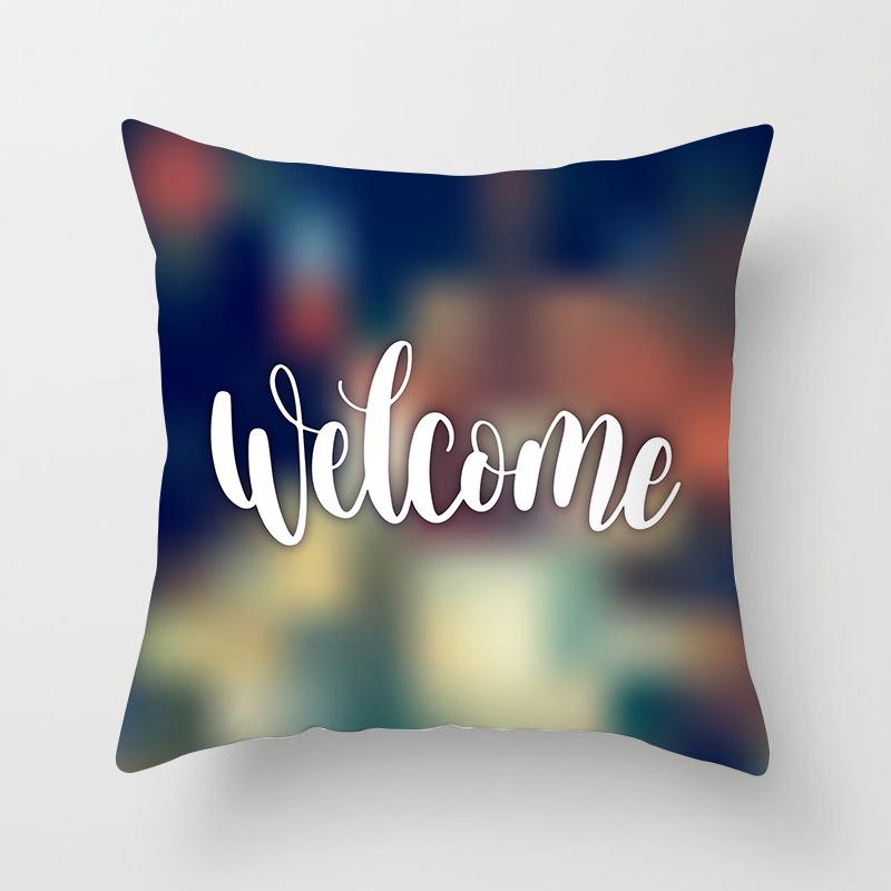 Nordic Black Letter Pillow Cushion Cover Living Room Sofa Car Pillow Cover Home Furnishings