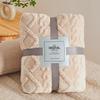 Velvet Coral Fleece Jacquard Blanket - Thickened and Soft Household Gift Blanket