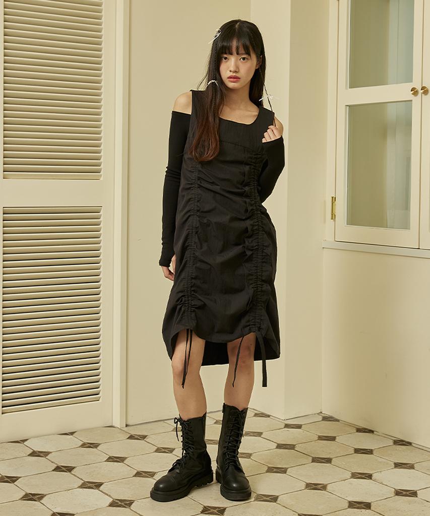 Itove Seoul Shirred Nylon Dress
