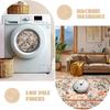 Beige Floral Living Room Carpet Bohemian Style Sofa Coffee Table Floor Mat Foldable Machine Washable Bedroom Bedside Soft Rug