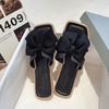 Women's summer wear sweet bow beach slippers seaside casual non-slip soft-soled cool slippers