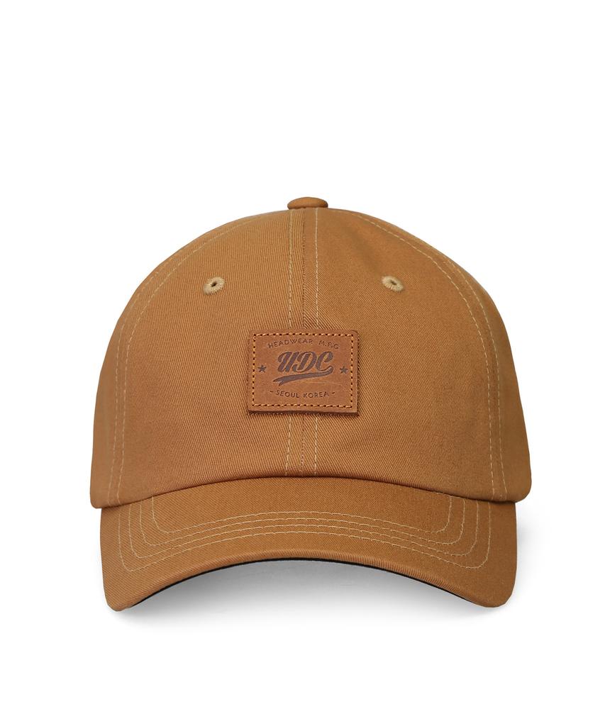 Eondeokeonteulol Cotton Logo Ball Cap Leather Udc / Authentic B B / Desert Mud