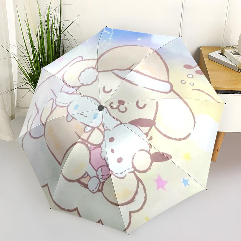 

1pc Sanrio Pompompurin Automatic Opening/Closing Umbrella with Foldable Design and Iron Frame - Perfect for Outdoor Use, Festive Gifts, Travel, Daily