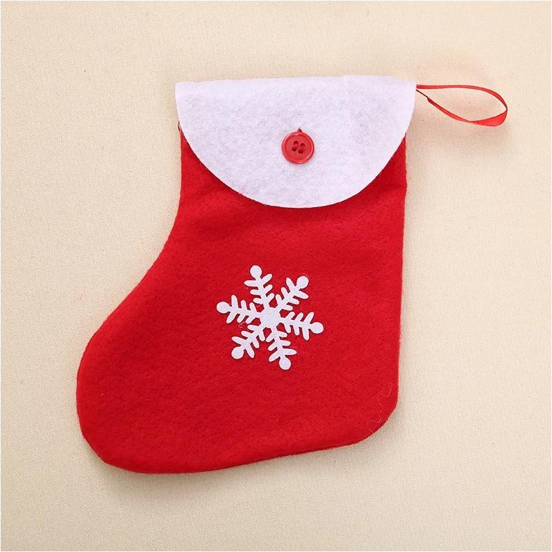 Merry Christmas Socks Christmas Tree Ornaments Sack Xmas Gift Candy Bag Cute Fabrics with Multiple Styles To Choose From