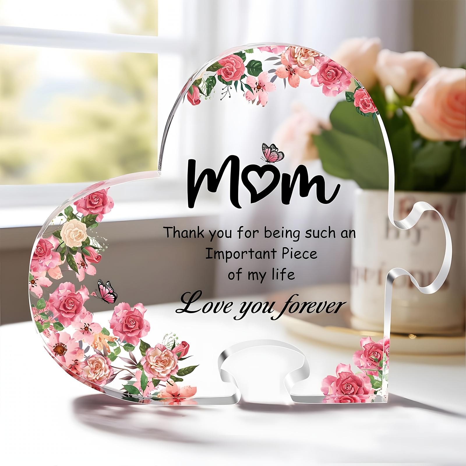 Vintage Acrylic Sign, 1pc, Irregular Heart-Shaped Acrylic Decorative Ornament, A Commemorative Gift for Mothers, A Shaped Present for Mom 10*10cm