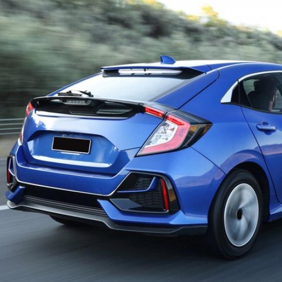 Smoked Red LED Reflector Tail Brake Signal Light for Honda Civic Hatchback 17-22