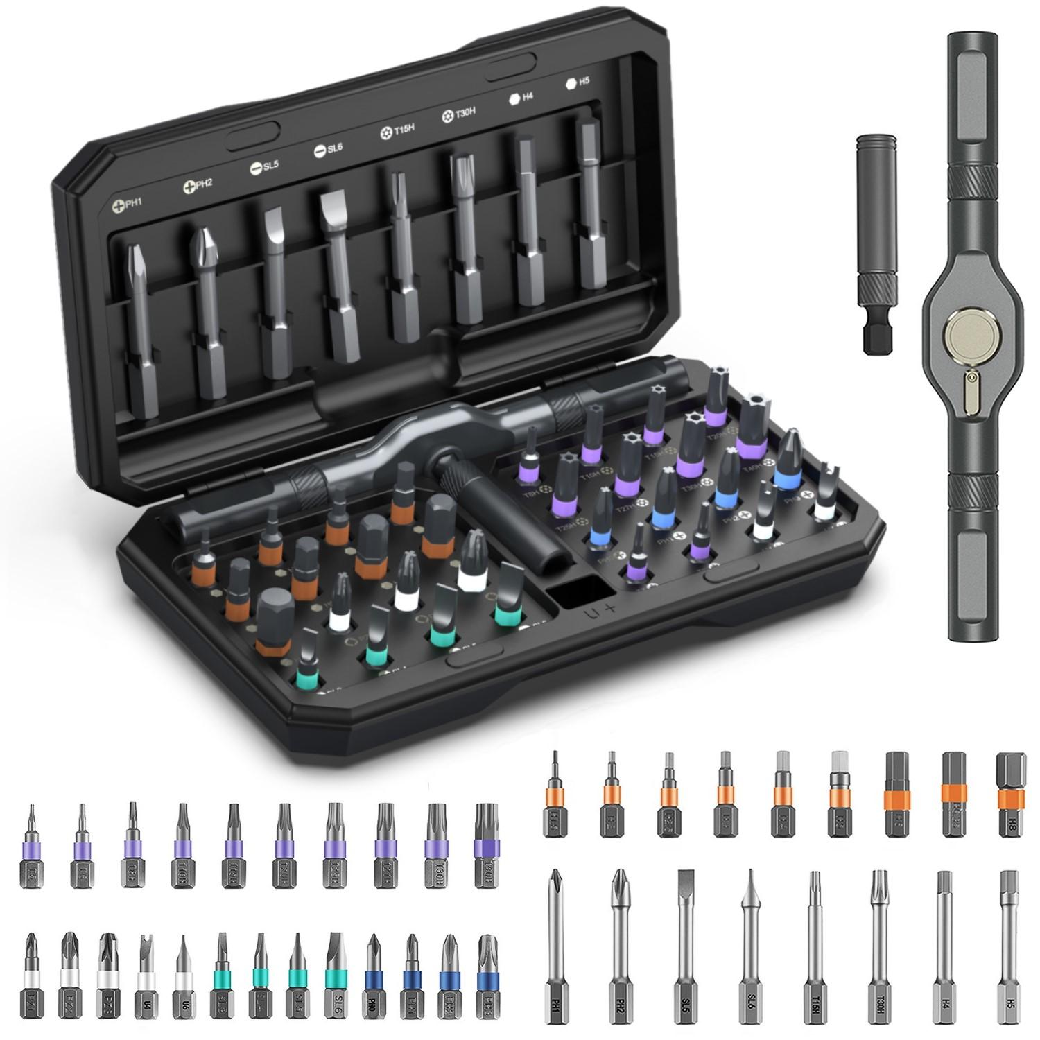 

ORIA 42 in 1 Magnetic Screwdriver Set DIY Ratchet Screwdriver Set Multi Bit Drive Set with Detachable Ratchet Handle for Compute
