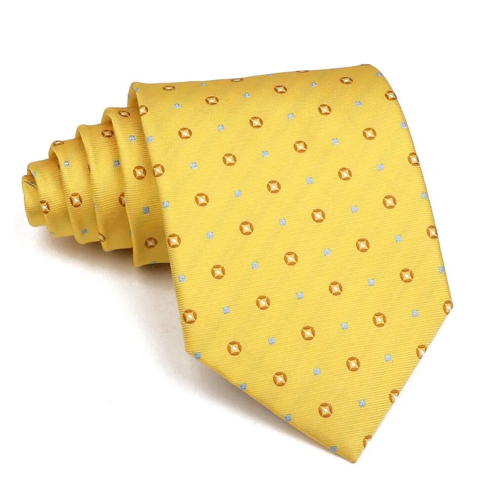 Lüks erkek Kravat 9 CM Geniş Çizgili Nokta Kravat Günlük Giyim Düğün Ofis Partisi