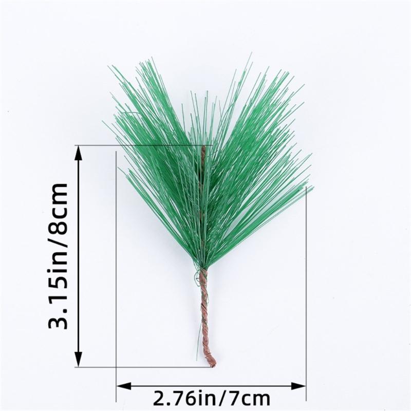 20 Stück Künstliche Kiefern Nadel Kiefern Zweig Spray Fake Grünzeug für Garten Hochzeit Haus Außen Dekorationen(Grün)