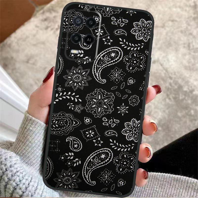Bandana Seamless Pattern Case For Oppo A40 A16 A76 A96 A60 A98 A58 A78 A18 A38 A80 A77 A57 A17 A74 A54 A94 A15 A5 Pro