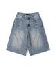 Ledeoli Dunk Washed Bermuda Denim Pants [Light Blue]