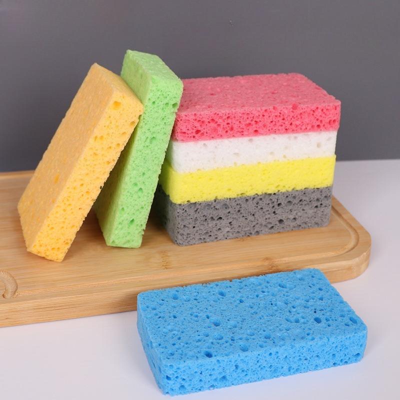 Natural Wood Pulp Sponge for Kitchen Cleaning,water Absorbent Sponge Block, Non-stick Oil, Dishwashing, Colored Wood Pulp Sponge