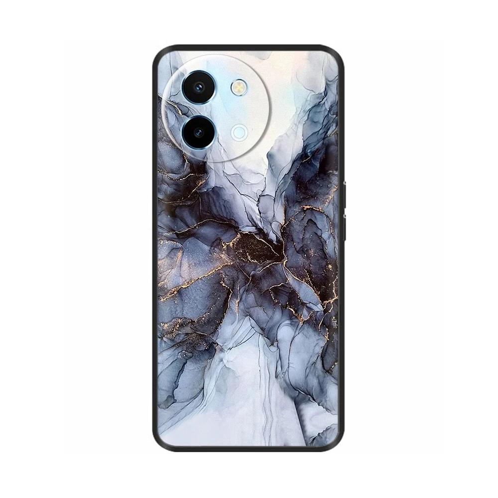 For Vivo Y38 5G Phone Case Cute Fashion Heart Flowers Cases For Vivo Y18 Soft Silicone Bumper Cover For Vivo Y18E Fundas Shells