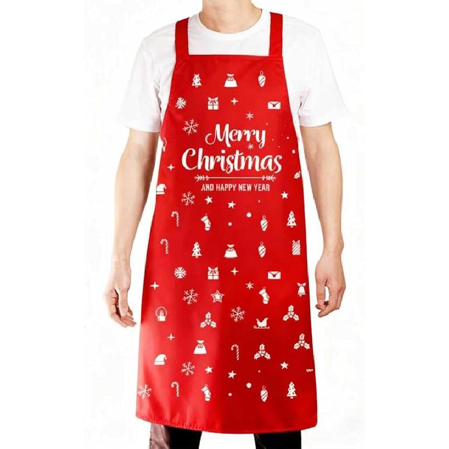 DHQH Funny Christmas Aprons for Men, Adjustable Christmas Chef Kitchen BQQ Waterproof Cooking Aprons for Dad Husband Boyfriend Aprons-a