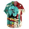Summer Fashion VacationPrinted New Casual Lapel Short Sleeve Thin Hawaiian Flower Shirt Men's Affordable Cardigan