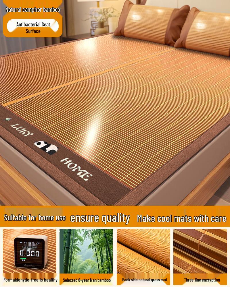 Free Shipping: New Double-Sided Bamboo Summer Mat - Foldable Single Mattress for Dorms